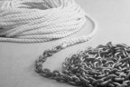 Anchor Chain Rode 15' of 5/16" chain - 9/16" x 200' rope